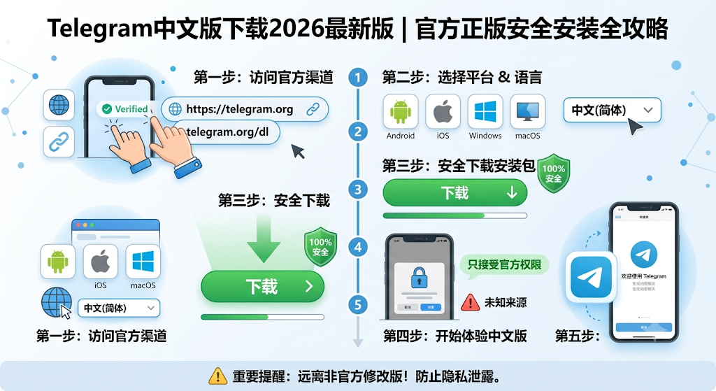 Telegram中文版下载2026最新版 | 官方正版安全安装全攻略
